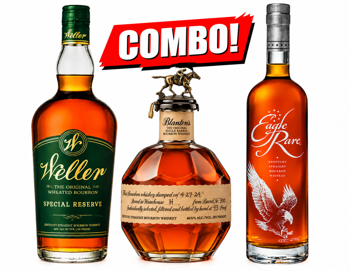 Blanton’s, Eagle Rare, & W.L. Weller Special Reserve Bourbon Collection (750 ml Each)